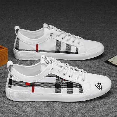 TPXHE男鞋欧洲站蜜蜂格子帆布鞋男休闲潮鞋百搭2021夏季新款透气韩版潮