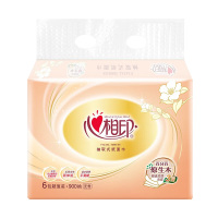 心相印抽纸经典三层塑装纸面巾150抽6包*10提DT26200
