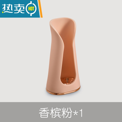 敬平免打孔电动牙刷挂架家用卫生间壁挂式电动牙刷收纳支架牙刷置物架 香槟粉浴室置物架