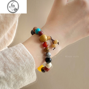 JiMi十八梓彩色串珠手串女夏ins小众设计感高级手链网红个性手饰 十八梓手串无刻字