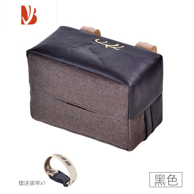 三维工匠车载纸巾盒遮阳板挂式天窗创意汽车纸巾挂袋抽纸盒车内用品 黑色