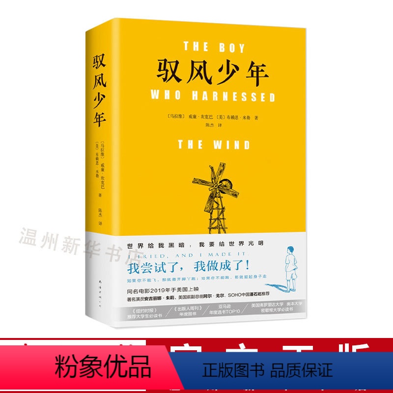 [正版]书店驭风少年 精装马拉维威廉·坎宽巴等著 青少年长篇励志小说 南海出版公司 新经典9787544280044