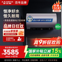 AO史密斯60升电热水器 国家补贴 金圭内胆 双棒分离速热 免换镁棒 免清洗短款 E60ED8-B