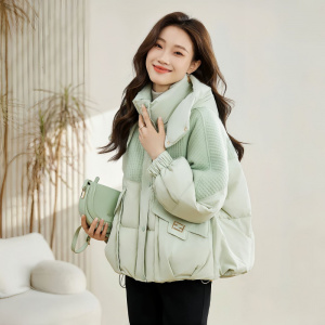 年新款冬季短款小个子加厚宽松棉衣棉服时尚保暖连帽外套