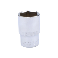 长鹿 1/2”碳钢镜面六角套筒 15mm