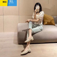 聚范跟高2.5厘米和3.5厘米和4.5厘米 软皮软底百搭时尚单鞋女鞋