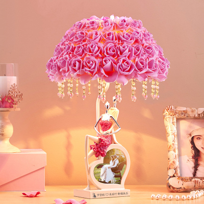 瑞仕兹结婚礼物送闺蜜伴手礼送朋友情人节定制礼物高档实用送老婆实用浪漫创意床头灯玫瑰花灯台灯新婚送女友结婚纪念日