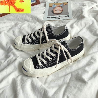 帆布鞋男夏季透气2019新款开口笑复古港风潮鞋文艺休闲情侣女板鞋简畅