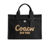 COACH女款可拆卸肩带斜挎包 时尚帆布双手柄设计 休闲百搭