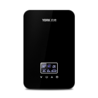 YORK约克即热式电热水器YK-F2A黑微电脑式恒温家用速热厨宝淋浴两用热水器 8800W
