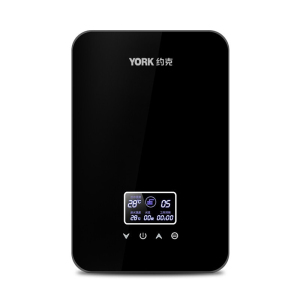 YORK约克即热式电热水器YK-F2A黑微电脑式恒温家用速热厨宝淋浴两用热水器 8800W
