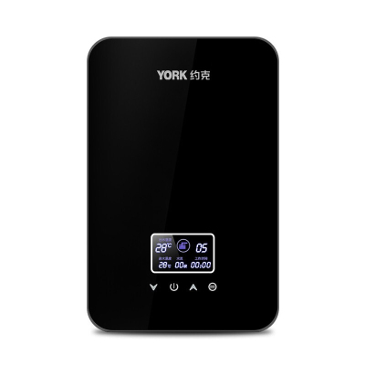 YORK约克即热式电热水器YK-F2A黑微电脑式恒温家用速热厨宝淋浴两用热水器 8800W