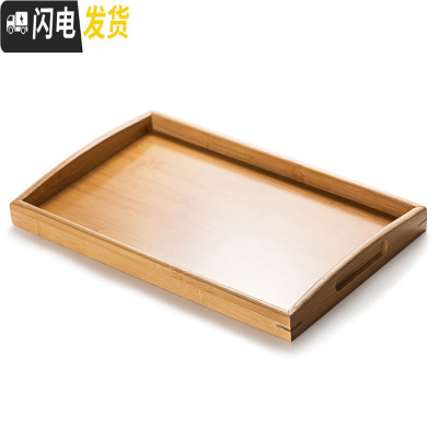 三维工匠日式耐热花茶壶花茶杯下午玻璃茶具功夫水果茶壶套装蜡烛加热保温 竹托盘39*24