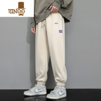 YANXU裤子男款夏季薄款冰丝2023新款束脚九分运动卫裤工装男士休闲长裤