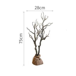 家柏饰(CORATED)禅意枯树仿真植物大型艺术装饰摆件花艺造景橱窗陈列道具 禅意枯树灰枝(小) 干树枝