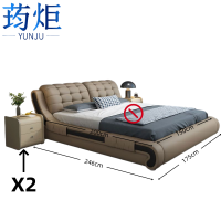 荺炬双人床