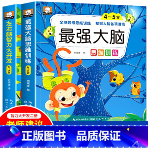 [正版]4-5岁儿童左右大脑开发 智力大开发全脑思维训练大脑潜能开发游戏书 专注力思维力观察力训练四岁宝宝益智书籍潜能