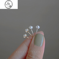 JiMi养耳洞925银银耳钉女耳环2021新款潮耳饰四爪珍珠小巧简约养耳棒