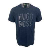 雨果博斯(HUGO BOSS)男士圆领短袖棉质透气舒适休闲T恤