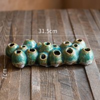 美帮汇藤壶花瓶花器花盆多孔青苔藓绿萝水培禅意茶宠新中式国风 多孔花器(藤壶瓶C) 中