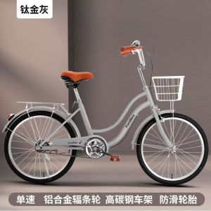 自行车成年人男女式中大童轻便新款变速淑女免充气实心胎通勤单车