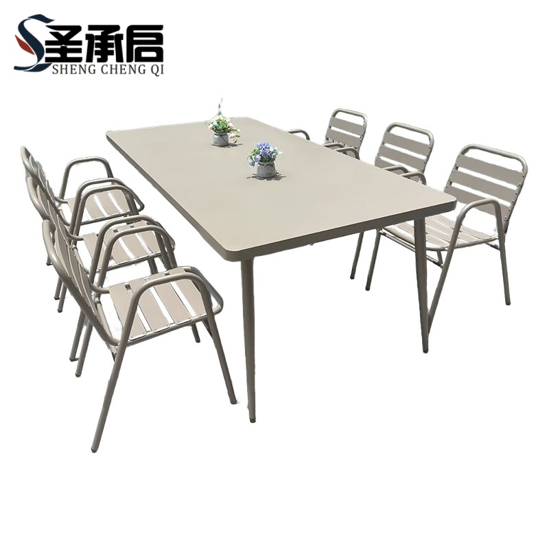 圣承启 桌椅 200长桌X6椅 套