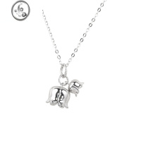 JiMi装饰品项链女2023铃兰花银锁彩金不掉色个性女潮时尚高级感锁骨链