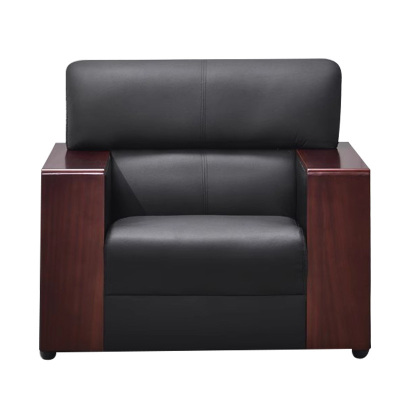 铭威盾办公沙发简约现代沙发商务接待会客二层牛皮单人位