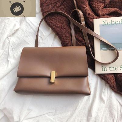 韩版软皮复古chic包包女2020新款港风质感百搭单肩斜挎公文包艾狄伊娃手提包