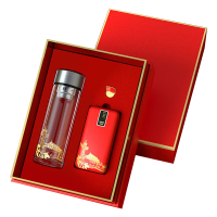 优彩嘉 政治生日纪念套装 数显玻璃杯+充电宝+微章 ZZTZ-21 套
