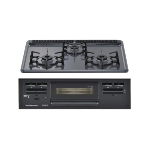 日本林内3眼头Rinnai嵌入式METAL 燃气灶 烤箱灶RB32AM5H2S-BW-13A天然气60cm