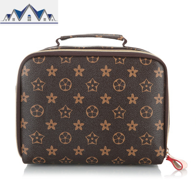 2019新款旅行化妆包大容量多功能简约女便携手提化妆品收纳包随身 三维工匠