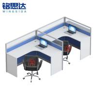铭思达屏风工位F型双人位张