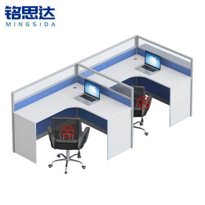 铭思达屏风工位F型双人位张