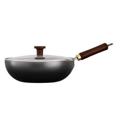 VELOSAN 温仑山 锤纹大铁锅32cm A-VP-1CWCG01 黑色