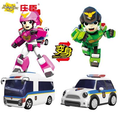 庄臣正义救援队变形机器人新款警车玩具联盟儿童男孩托雷哈莫施恩童童组合优惠-施恩+童童