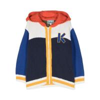 高田贤三(Kenzo)男童运动长袖拉链开衫棉羊毛混纺休闲套头衫经典