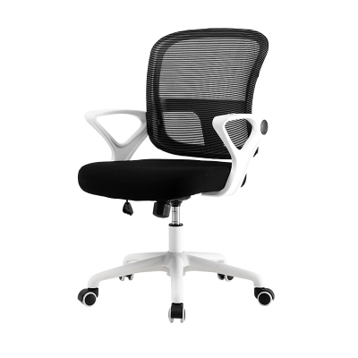 全简办公椅电脑椅现代简约职员椅升降转椅黑色白框