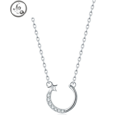 JG星月项链女锁骨链925纯银轻奢ins简约衣服配饰日系吊坠百搭气质 JiMi