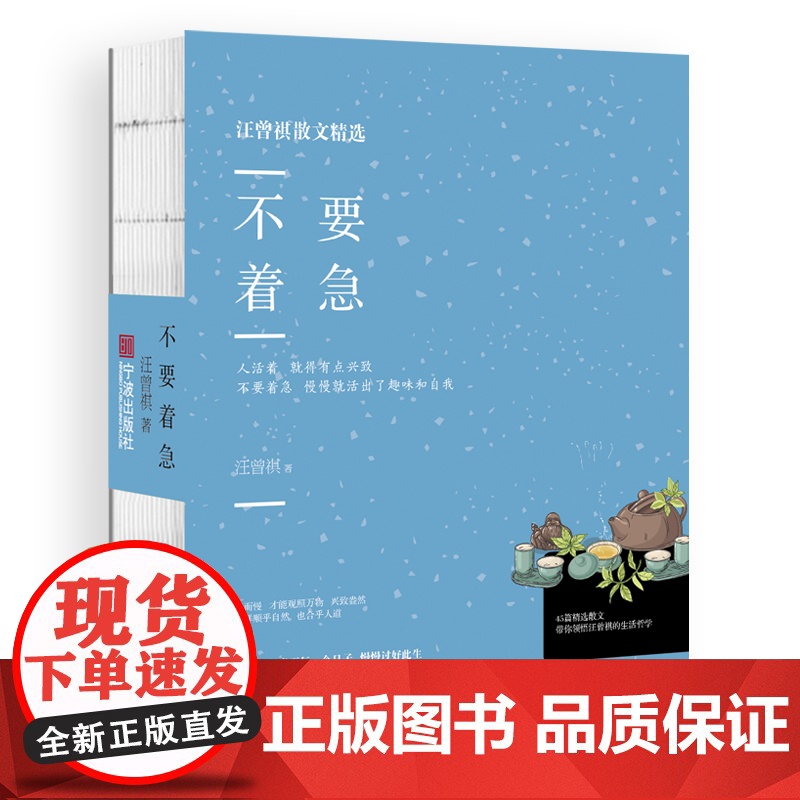 不要着急 汪曾祺 宁波出版社 正版书籍