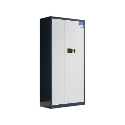 鑫升顺保密柜财务档案柜文件柜办公室资料储物柜保险柜电子密码国保锁通体灰框白门-指纹密码锁A款