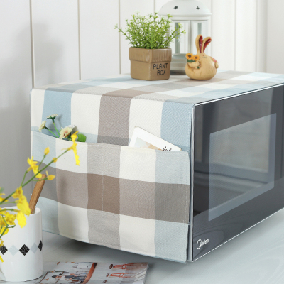 美帮汇防水微波炉罩 有袋收纳巾 现代简约美式日式防污防油盖布巾收纳袋
