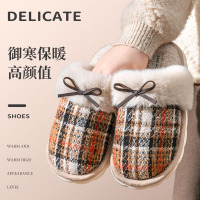 复古棉拖鞋女冬新款韩系时尚居家防滑保暖地板毛绒鞋男士情侣棉鞋
