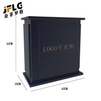 金菲罗格可定制LOGO不锈钢花箱隔断种植箱 花箱60x30x60cm