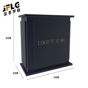 金菲罗格可定制LOGO不锈钢花箱隔断种植箱 花箱60x30x60cm