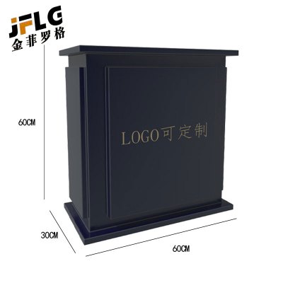 金菲罗格可定制LOGO不锈钢花箱隔断种植箱 花箱60x30x60cm