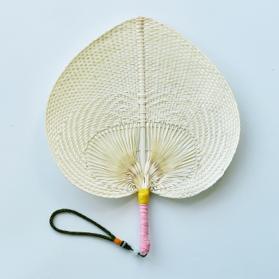 越南编织竹扇子大蒲扇轻巧风闪电客大手摇扇宝宝扇风古典传统白色精致款竹扇
