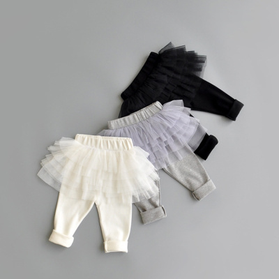 女童裤子春季小童0-3岁1婴儿裤裙女宝宝春秋外穿打底裤假两件裙裤