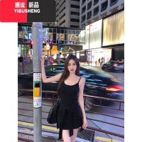 YIBUSHENG辣妹纯欲设计感吊带裙连衣裙女季收腰包臀裙修身短裙子