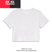 YIBUSHENG看的卡其色短袖t恤女季oversize宽松半袖印花上衣
